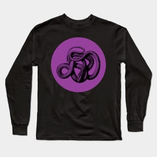 Halloween Snake, Portents, Omens, Signs, and Fortunes - Purple and Black Style Long Sleeve T-Shirt